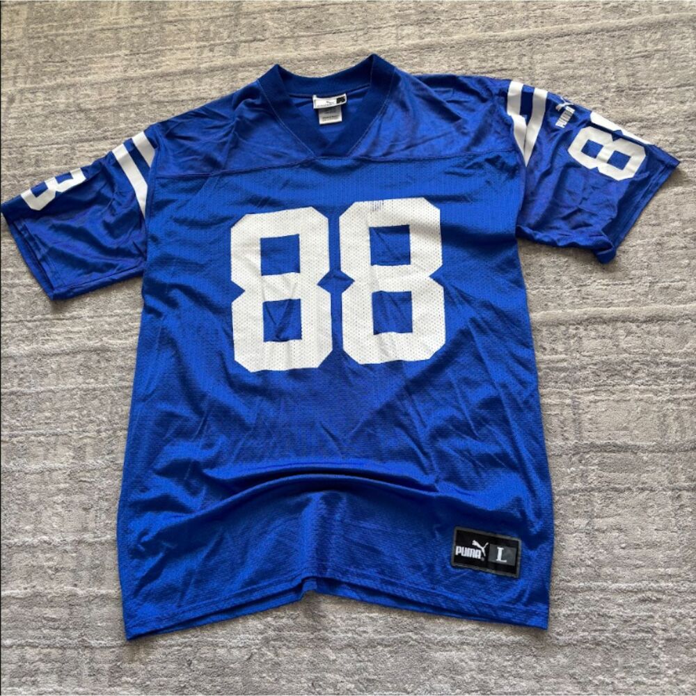 Vintage 90s Puma NFL Marvin Harrison #88 Indianapolis Colts Jersey Mens Large